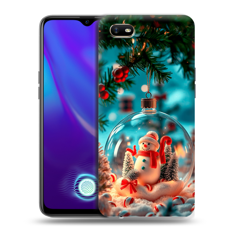 Пластиковый чехол на OPPO A1k с принтом Новый год Пластиковый чехол на OPPO A1k с принтом Новый год