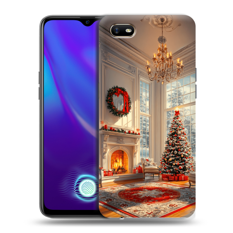 Пластиковый чехол на OPPO A1k с принтом Новый год Пластиковый чехол на OPPO A1k с принтом Новый год