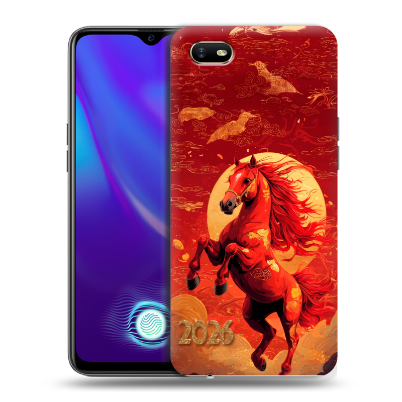 Пластиковый чехол на OPPO A1k с принтом Новый год Пластиковый чехол на OPPO A1k с принтом Новый год