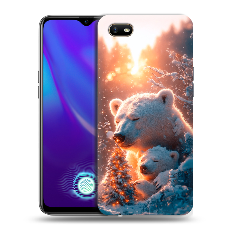 Пластиковый чехол на OPPO A1k с принтом Новый год Пластиковый чехол на OPPO A1k с принтом Новый год