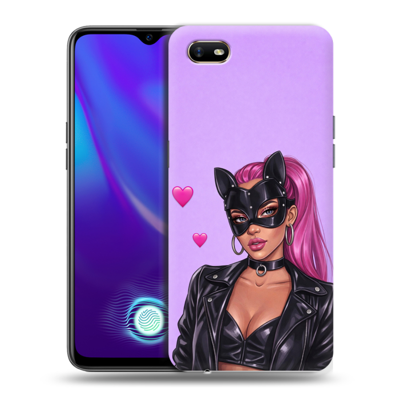 Силиконовый противоударный чехол на OPPO A1k с принтом женский Силиконовый противоударный чехол на OPPO A1k с принтом женский