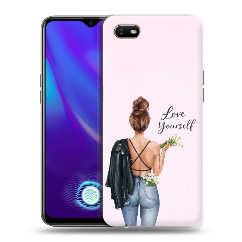 Пластиковый чехол на OPPO A1k с принтом женский Пластиковый чехол на OPPO A1k с принтом женский