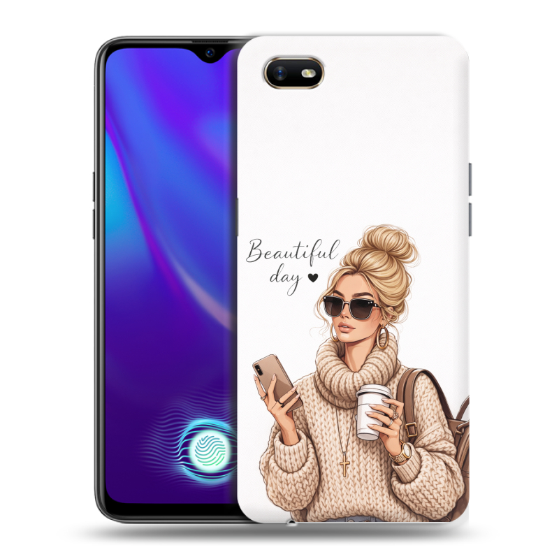 Пластиковый чехол на OPPO A1k с принтом женский Пластиковый чехол на OPPO A1k с принтом женский
