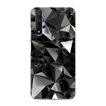 Силиконовый чехол на Huawei Honor 20 с принтом Черные кристаллы Силиконовый чехол на Huawei Honor 20 с принтом Черные кристаллы
