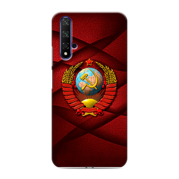 Силиконовый чехол на Huawei Honor 20 с принтом Герб СССР Силиконовый чехол на Huawei Honor 20 с принтом Герб СССР