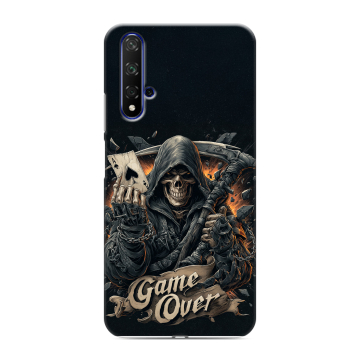 Силиконовый чехол на Huawei Honor 20 с принтом Скелет карты Силиконовый чехол на Huawei Honor 20 с принтом Скелет карты