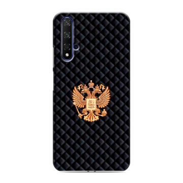 Силиконовый чехол на Huawei Honor 20 с принтом Герб России принт Силиконовый чехол на Huawei Honor 20 с принтом Герб России принт