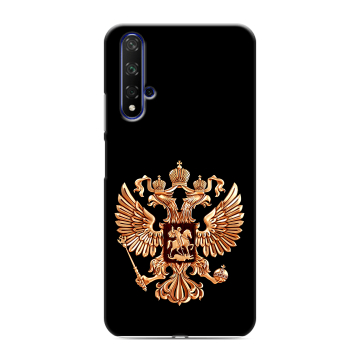 Силиконовый чехол на Huawei Honor 20 с принтом Герб России золотой Силиконовый чехол на Huawei Honor 20 с принтом Герб России золотой