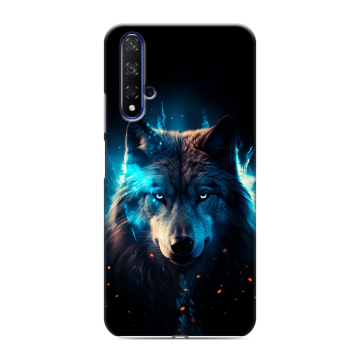 Силиконовый чехол на Huawei Honor 20 с принтом Волк ночной