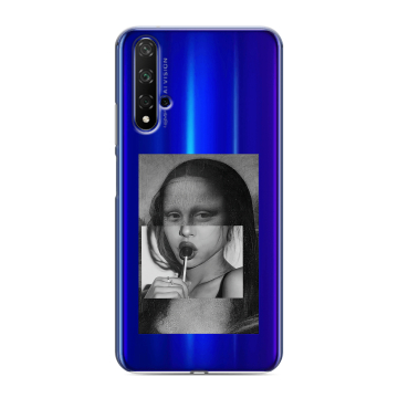 Силиконовый чехол на Huawei Honor 20 с принтом Мона Лиза Силиконовый чехол на Huawei Honor 20 с принтом Мона Лиза