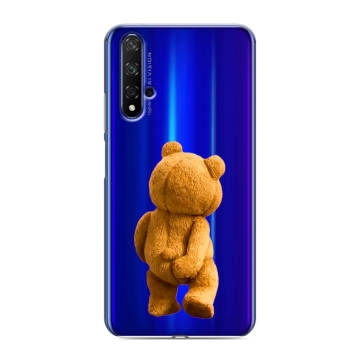 Силиконовый чехол на Huawei Honor 20 с принтом Медведь Силиконовый чехол на Huawei Honor 20 с принтом Медведь