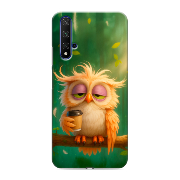 Силиконовый чехол на Huawei Honor 20 с принтом сова Силиконовый чехол на Huawei Honor 20 с принтом сова