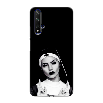 Силиконовый чехол на Huawei Honor 20 с принтом монашка Силиконовый чехол на Huawei Honor 20 с принтом монашка