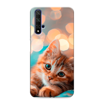 Силиконовый чехол на Huawei Honor 20 с принтом котик Силиконовый чехол на Huawei Honor 20 с принтом котик
