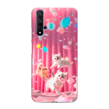 Силиконовый чехол на Huawei Honor 20 с принтом милые котики