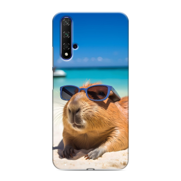 Силиконовый чехол на Huawei Honor 20 с принтом Капибара Силиконовый чехол на Huawei Honor 20 с принтом Капибара