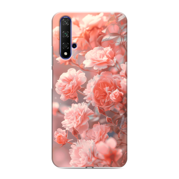 Силиконовый чехол на Huawei Honor 20 с принтом Розы цветы Силиконовый чехол на Huawei Honor 20 с принтом Розы цветы