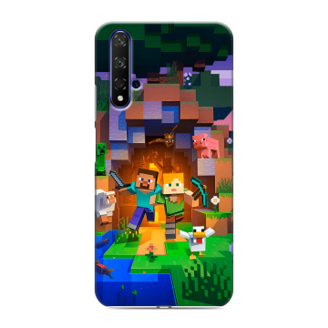 Силиконовый чехол на Huawei Honor 20 с принтом Майнкрафт Minecraft Силиконовый чехол на Huawei Honor 20 с принтом Майнкрафт Minecraft
