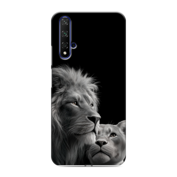 Силиконовый чехол на Huawei Honor 20 с принтом Лев кошки Силиконовый чехол на Huawei Honor 20 с принтом Лев кошки