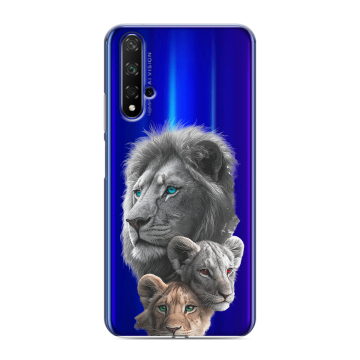 Силиконовый чехол на Huawei Honor 20 с принтом Львы Силиконовый чехол на Huawei Honor 20 с принтом Львы