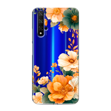 Силиконовый чехол на Huawei Honor 20 с принтом Цветы принт Силиконовый чехол на Huawei Honor 20 с принтом Цветы принт
