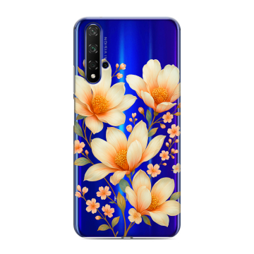 Силиконовый чехол на Huawei Honor 20 с принтом Цветы Силиконовый чехол на Huawei Honor 20 с принтом Цветы