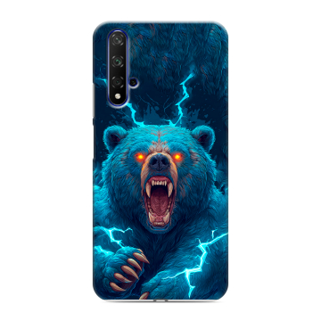 Силиконовый чехол на Huawei Honor 20 с принтом Медведь Силиконовый чехол на Huawei Honor 20 с принтом Медведь
