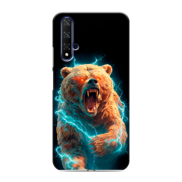 Силиконовый чехол на Huawei Honor 20 с принтом Медведь Силиконовый чехол на Huawei Honor 20 с принтом Медведь