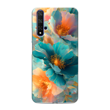 Силиконовый чехол на Huawei Honor 20 с принтом Цветы Силиконовый чехол на Huawei Honor 20 с принтом Цветы