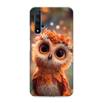 Силиконовый чехол на Huawei Honor 20 с принтом Милая сова