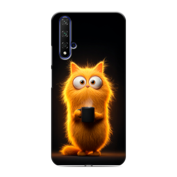Силиконовый чехол на Huawei Honor 20 с принтом Смешной кот Силиконовый чехол на Huawei Honor 20 с принтом Смешной кот