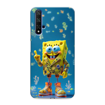 Силиконовый чехол на Huawei Honor 20 с принтом Спанч боб Спанчбоб Силиконовый чехол на Huawei Honor 20 с принтом Спанч боб Спанчбоб