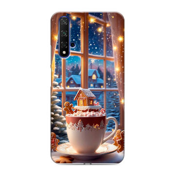 Силиконовый чехол на Huawei Honor 20 с принтом Новый год