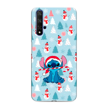 Силиконовый чехол на Huawei Honor 20 с принтом Стич Новый год