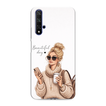 Силиконовый чехол на Huawei Honor 20 с принтом женский Силиконовый чехол на Huawei Honor 20 с принтом женский