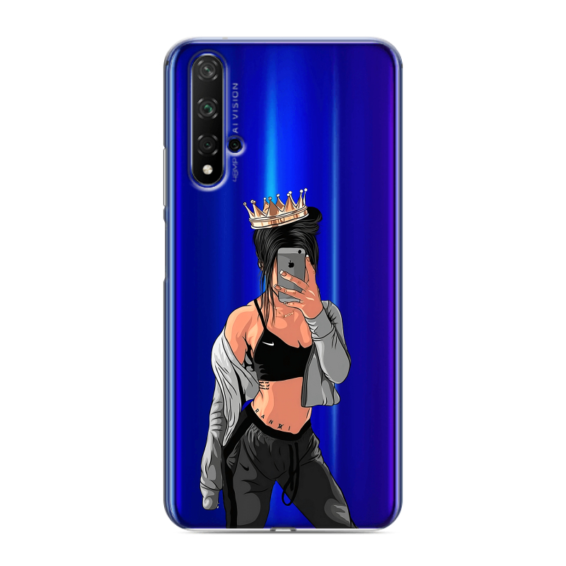Силиконовый противоударный чехол на Huawei Honor 20 с принтом Женские принты Силиконовый противоударный чехол на Huawei Honor 20 с принтом Женские принты