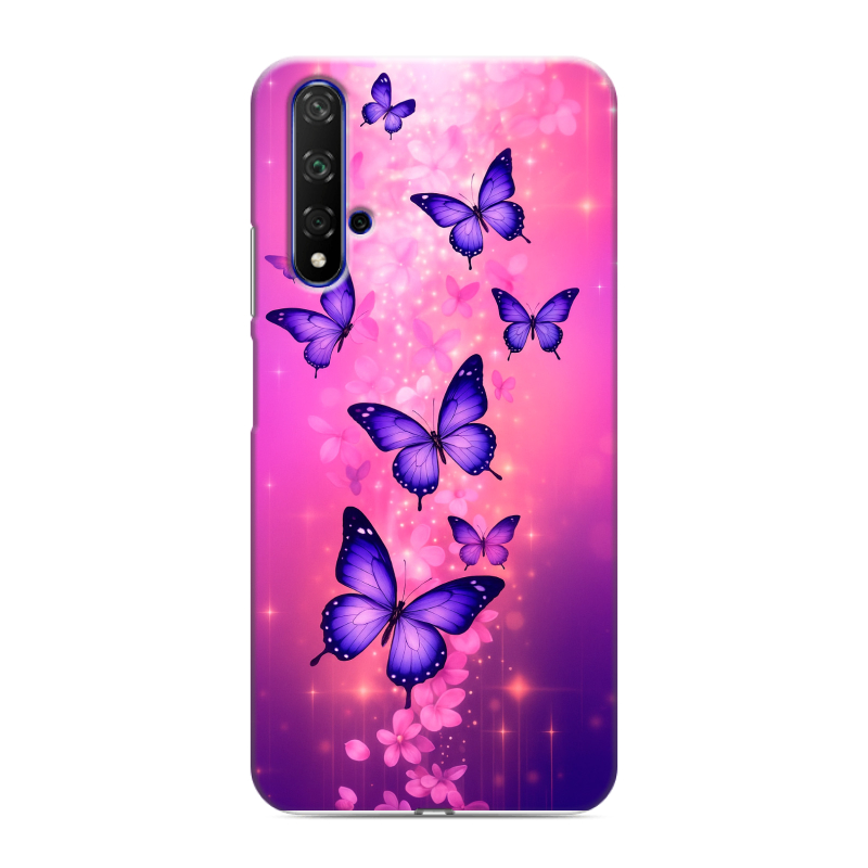 Силиконовый чехол на Huawei Honor 20 с принтом Бабочки Силиконовый чехол на Huawei Honor 20 с принтом Бабочки