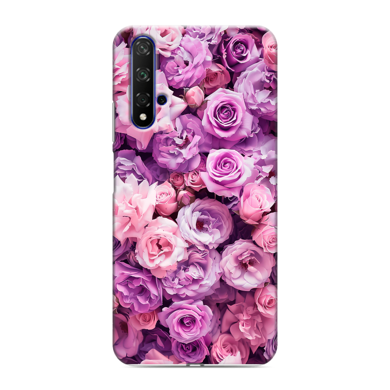 Силиконовый чехол на Huawei Honor 20 с принтом лавандовые розы Силиконовый чехол на Huawei Honor 20 с принтом лавандовые розы