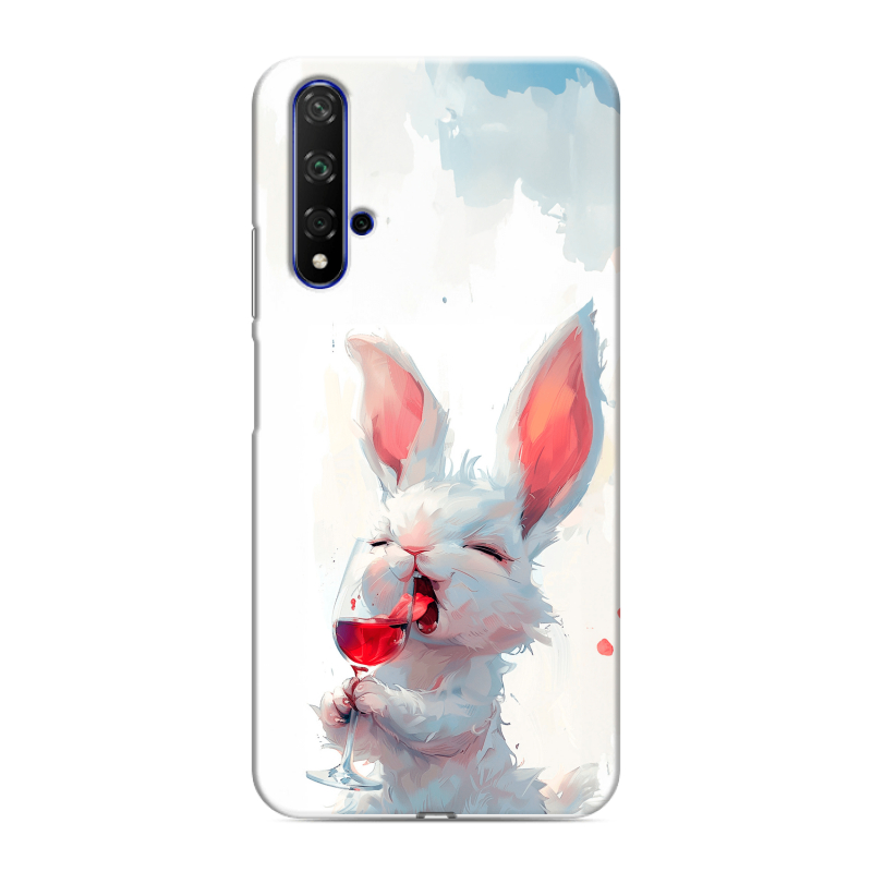 Силиконовый чехол на Huawei Honor 20 с принтом кролик зайчик Силиконовый чехол на Huawei Honor 20 с принтом кролик зайчик