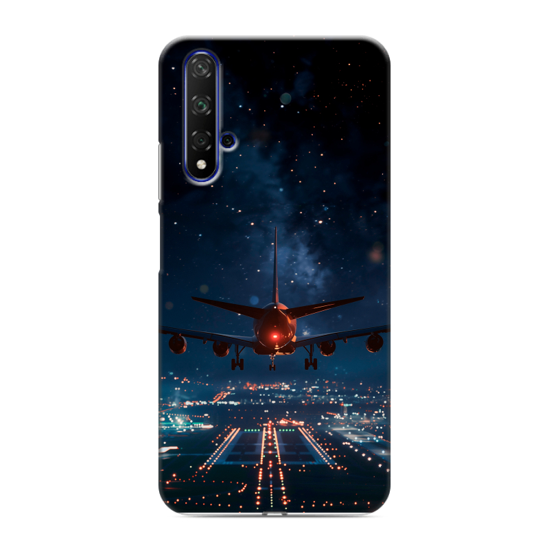 Силиконовый противоударный чехол на Huawei Honor 20 с принтом самолет Силиконовый противоударный чехол на Huawei Honor 20 с принтом самолет