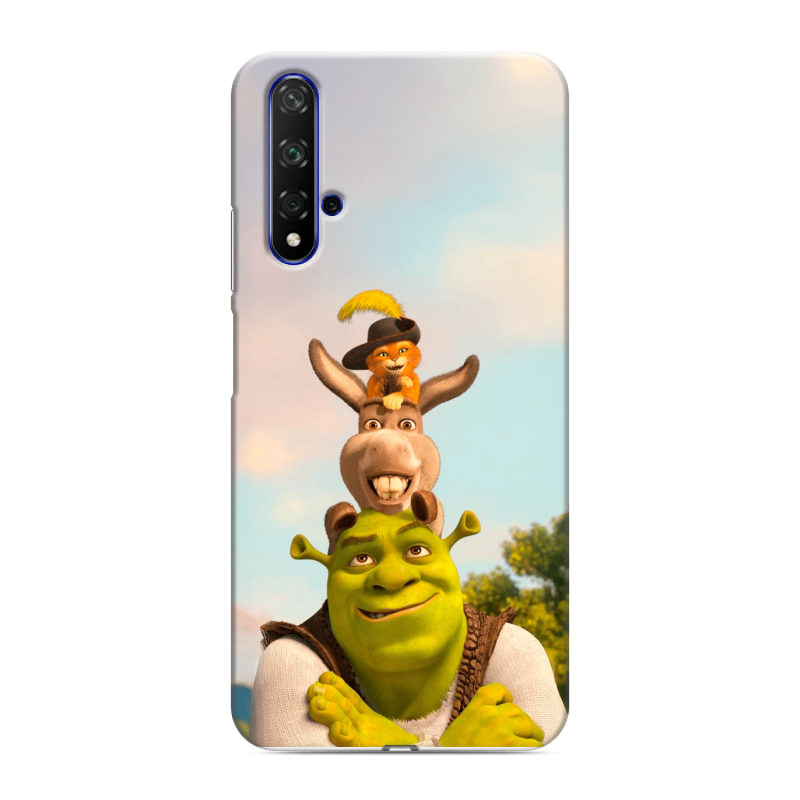 Силиконовый противоударный чехол на Huawei Honor 20 с принтом Шрек Shrek Силиконовый противоударный чехол на Huawei Honor 20 с принтом Шрек Shrek