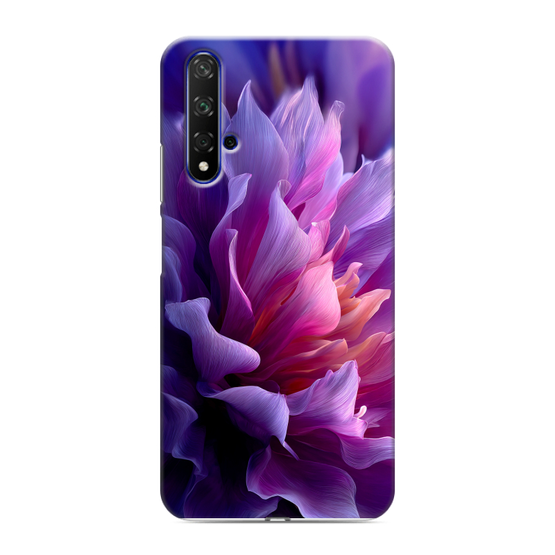 Силиконовый противоударный чехол на Huawei Honor 20 с принтом женский цветы Силиконовый противоударный чехол на Huawei Honor 20 с принтом женский цветы