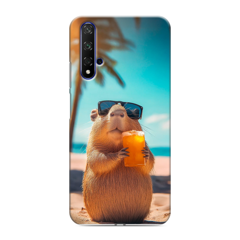 Силиконовый чехол на Huawei Honor 20 с принтом Капибара Силиконовый чехол на Huawei Honor 20 с принтом Капибара