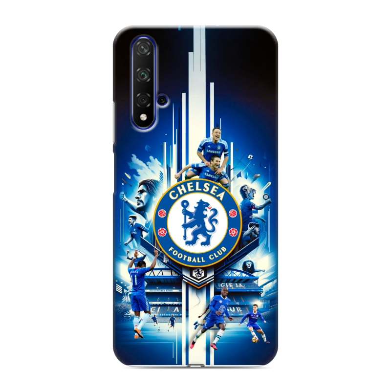 Силиконовый противоударный чехол на Huawei Honor 20 с принтом Chelsea Челси Силиконовый противоударный чехол на Huawei Honor 20 с принтом Chelsea Челси