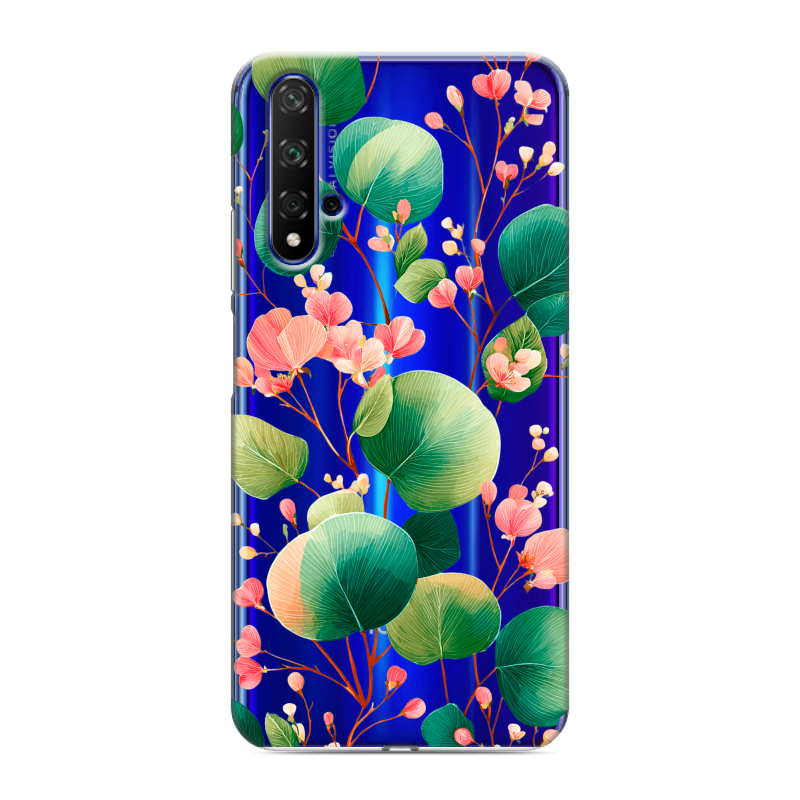 Силиконовый противоударный чехол на Huawei Honor 20 с принтом женский Силиконовый противоударный чехол на Huawei Honor 20 с принтом женский