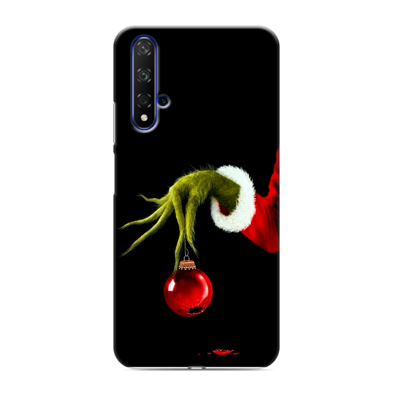 Силиконовый противоударный чехол на Huawei Honor 20 с принтом Новый год Гринч Силиконовый противоударный чехол на Huawei Honor 20 с принтом Новый год Гринч