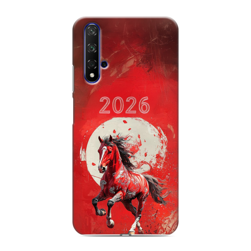 Силиконовый противоударный чехол на Huawei Honor 20 с принтом Новый год Силиконовый противоударный чехол на Huawei Honor 20 с принтом Новый год