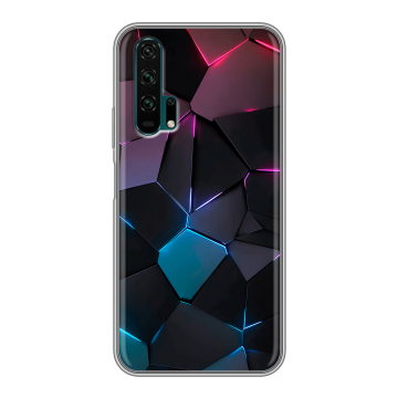 Силиконовый противоударный чехол на Huawei Honor 20 Pro с принтом Геометрия неона Силиконовый противоударный чехол на Huawei Honor 20 Pro с принтом Геометрия неона