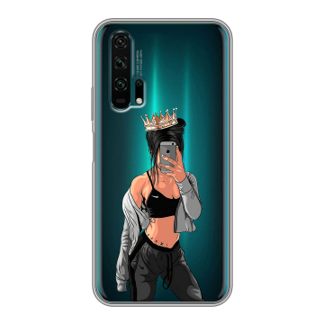 Силиконовый противоударный чехол на Huawei Honor 20 Pro с принтом Женские принты Силиконовый противоударный чехол на Huawei Honor 20 Pro с принтом Женские принты