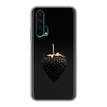 Силиконовый противоударный чехол на Huawei Honor 20 Pro с принтом Черная клубника Силиконовый противоударный чехол на Huawei Honor 20 Pro с принтом Черная клубника